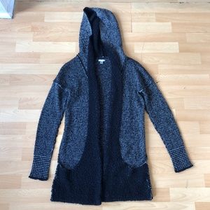 Urban Outfitters Long Black & White Hooded Sweater